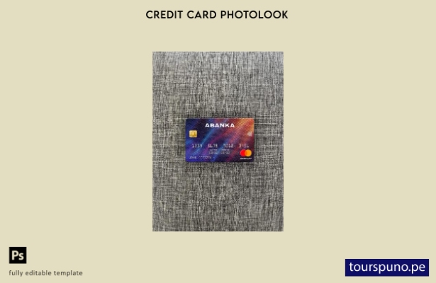 listo para imprimir Eslovenia Abanka d.d bank mastercard photolook plantilla fro
